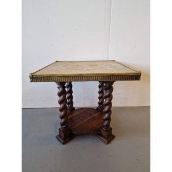Coffee table with brass top