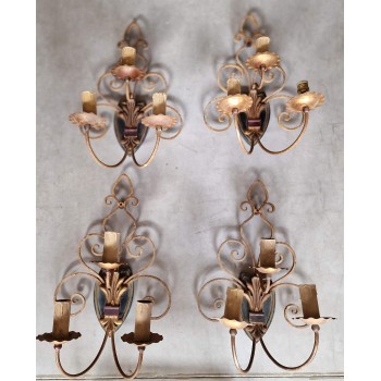 4 lielas sienas lampas