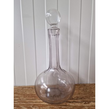 A beautiful glass decanter