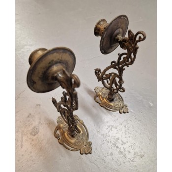 Pair of piano candlesticks