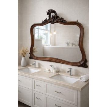 Mirror in an oak frame