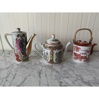 3 oriental style kettles