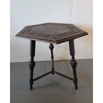 Beautiful antique hexagonal coffee table