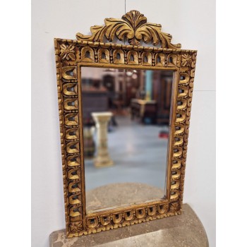 Antique console with mirror