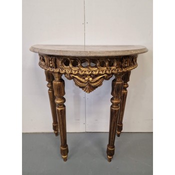 Antique console with mirror