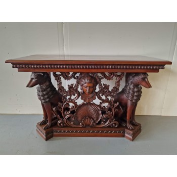 Neo-Renaissance style mahogany console