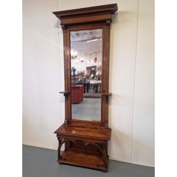 Jūgendstila koridora spogulis ar konsoli Jūgendstila koridora spogulis ar konsoli