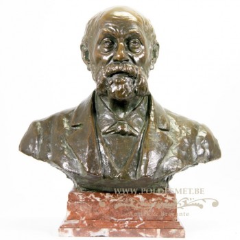 Bronze buste by Ch. Auvray