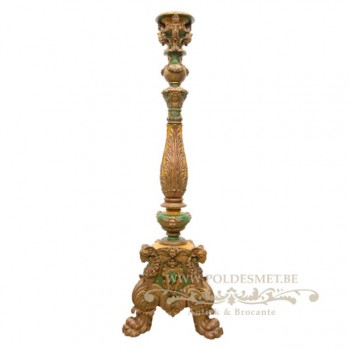 Large sculptured candlestick holder